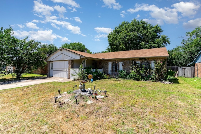 1502 Santa Fe Trl, Grand Prairie, TX 75052 - single story home with concrete driveway, a garage, and brick siding