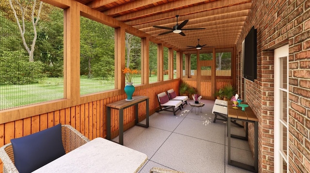 405 Cypress Hill Dr, Mckinney, TX 75071 - sunroom / solarium with ceiling fan