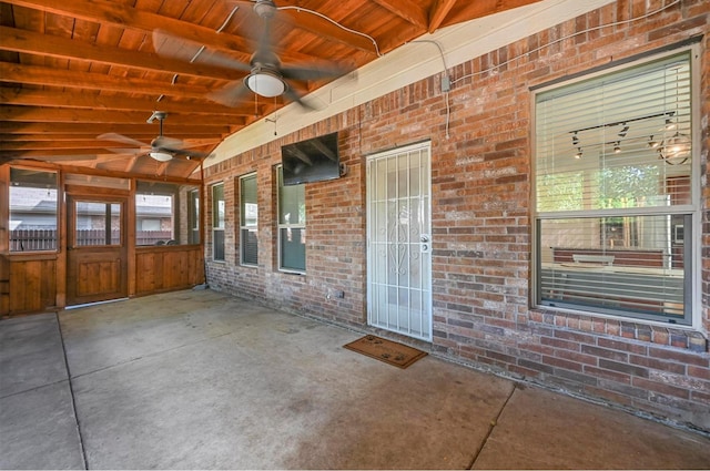 405 Cypress Hill Dr, Mckinney, TX 75071 - unfurnished sunroom featuring a ceiling fan