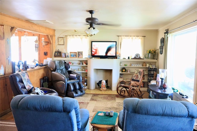 307 Cedar St, Palo Pinto, TX 76484 - living area with ceiling fan
