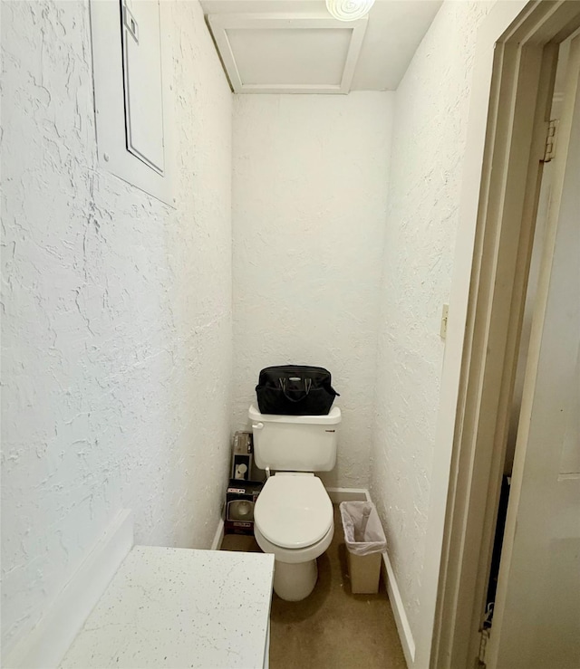 307 Cedar St, Palo Pinto, TX 76484 - bathroom featuring toilet and a textured wall