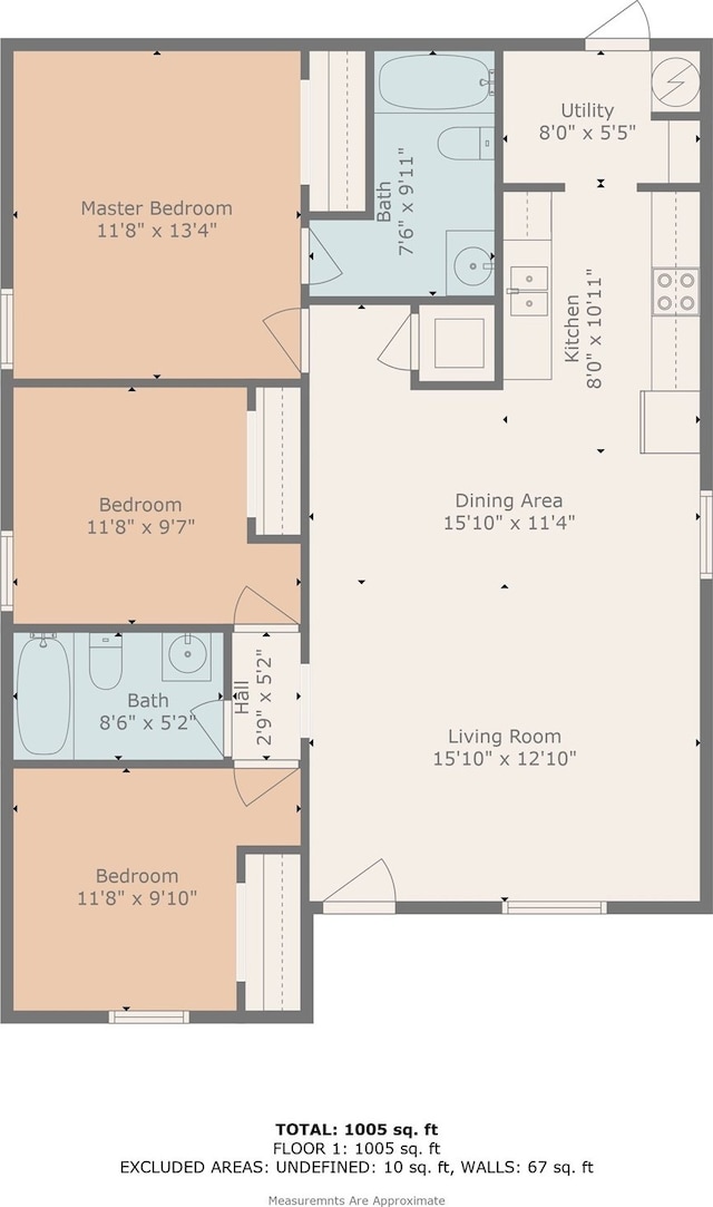 1718 Chestnut St, Abilene, TX 79602 - home floor plan