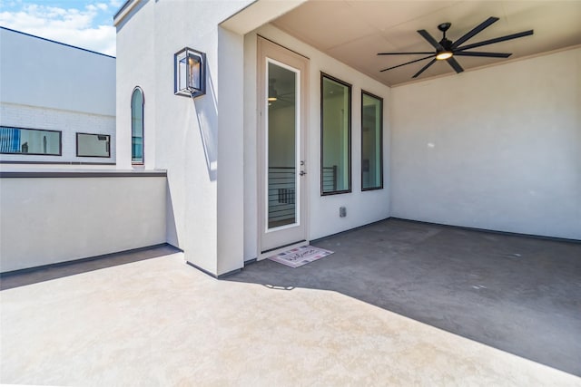 7844 Secluded Ave, Plano, TX 75024 - view of patio / terrace featuring a ceiling fan
