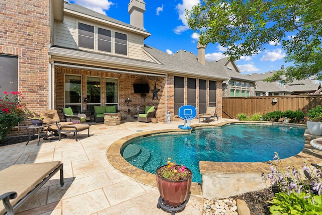 3308 Linkwood, The Colony, TX 75056 - view of pool with a patio area