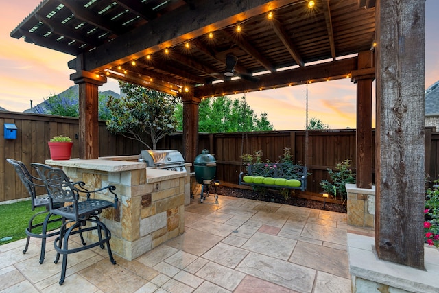 3308 Linkwood, The Colony, TX 75056 - fenced backyard featuring a patio area and a pergola
