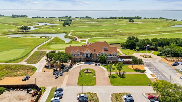 3308 Linkwood, The Colony, TX 75056 - bird's eye view of a golf club and a large body of water