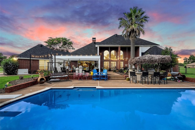 226 Northline Rd, Teague, TX 75860 - view of pool with a patio and a gazebo