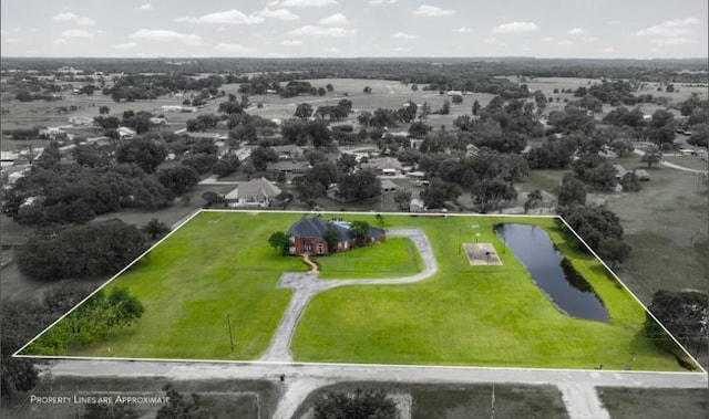 226 Northline Rd, Teague, TX 75860 - aerial view of property and surrounding area with a nearby body of water and property parcel outlined