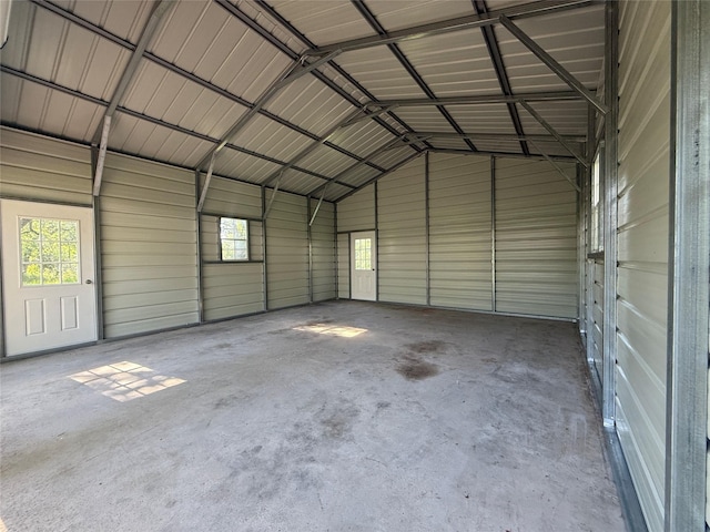 890 Nash Ln, Lipan, TX 76462 - garage featuring metal wall