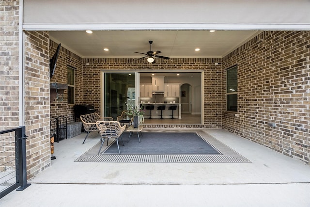 4871 Lockwood Dr, Prosper, TX 75078 - view of patio / terrace with a ceiling fan