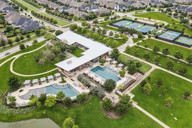 4871 Lockwood Dr, Prosper, TX 75078 - aerial view of residential area with a pool