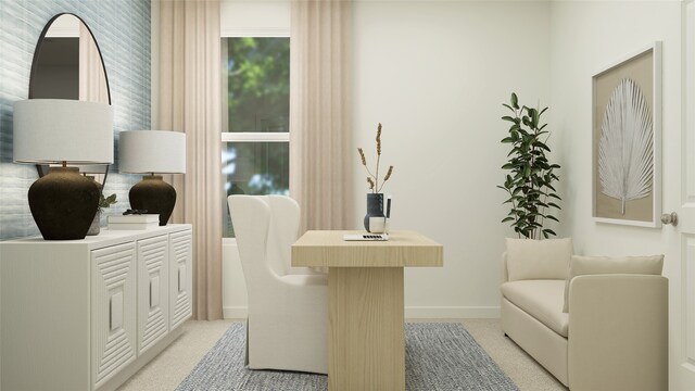 901 Raintree Rd, Mckinney, TX 75407 - office area with baseboards and light colored carpet