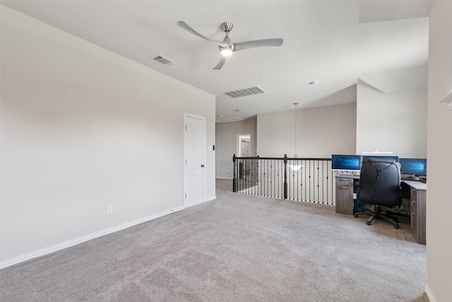 824 Water Garden Cir, Little Elm, TX 75068 - carpeted office featuring a ceiling fan and baseboards