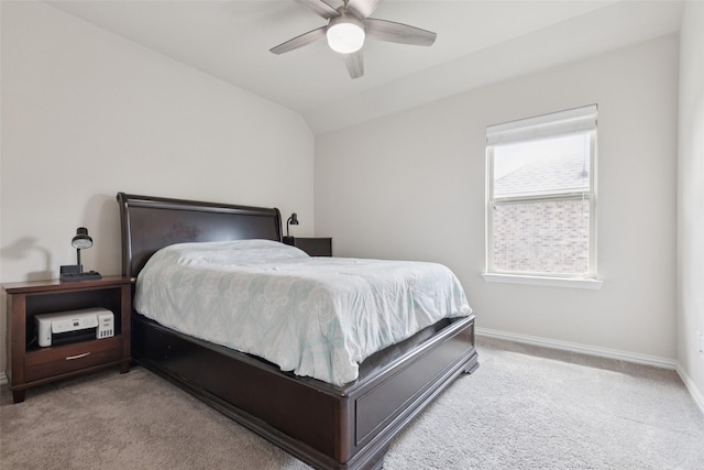 824 Water Garden Cir, Little Elm, TX 75068 - bedroom with carpet flooring, vaulted ceiling, and ceiling fan