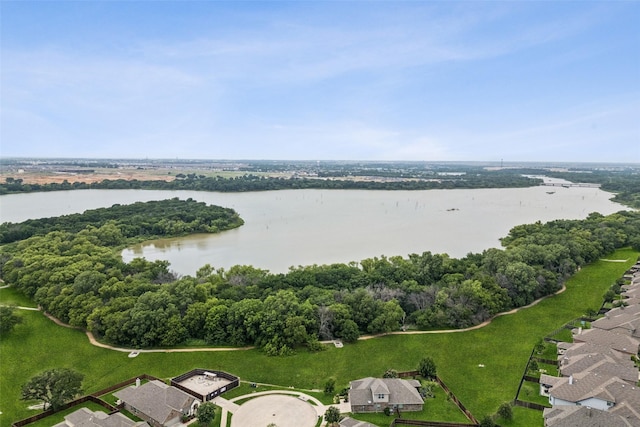 824 Water Garden Cir, Little Elm, TX 75068 - aerial overview of property's location with a large body of water