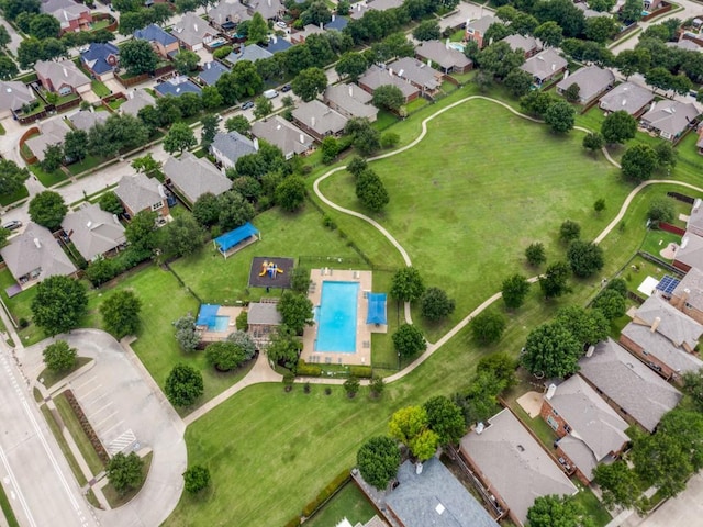 1676 Castle Pines Dr, Frisco, TX 75036 - aerial view of residential area featuring a pool area
