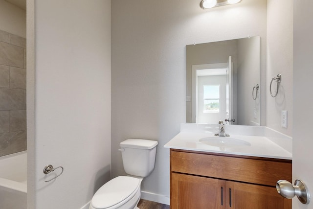 1804 Summer Aura, Mesquite, TX 75181 - bathroom featuring vanity, toilet, and baseboards