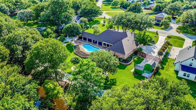 1345 Meadow Gln, Southlake, TX 76092 - aerial view of a pool