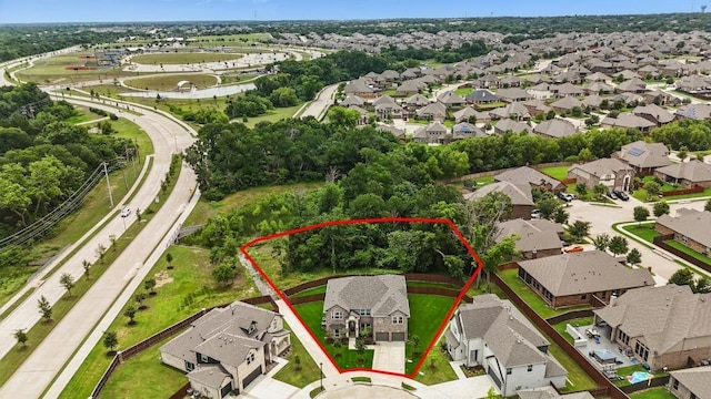 2821 White Plains Dr, Midlothian, TX 76065 - aerial perspective of suburban area with property boundaries highlighted