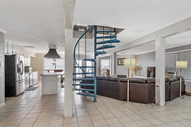 107 Oak Acres Dr W, Malakoff, TX 75148 - staircase featuring tile patterned floors