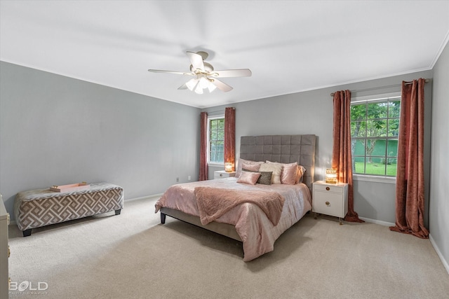 5918 Fern Ave, Shreveport, LA 71105 - bedroom featuring carpet floors, baseboards, and ceiling fan