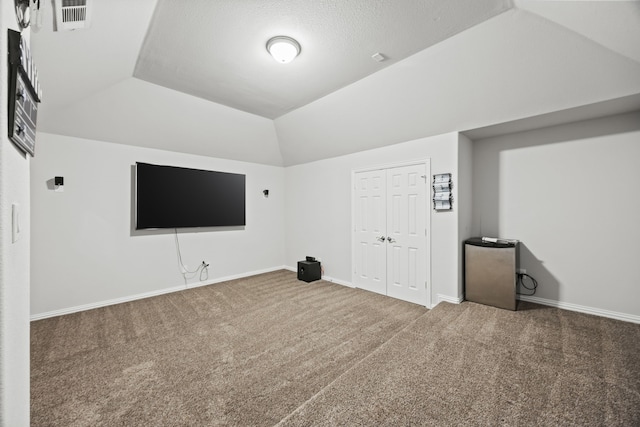 316 Cunningham Cir, Celina, TX 75009 - bonus room featuring carpet, vaulted ceiling, and baseboards