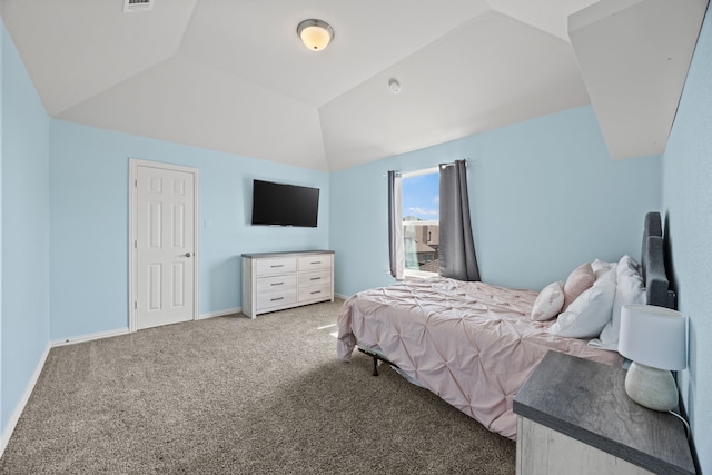 316 Cunningham Cir, Celina, TX 75009 - carpeted bedroom with lofted ceiling and baseboards