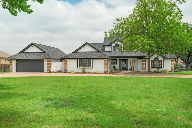 13340 Willow Springs Rd, Haslet, TX 76052 - view of front of home with driveway, a shingled roof, a garage, and a porch