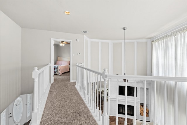 13340 Willow Springs Rd, Haslet, TX 76052 - corridor with an upstairs landing and carpet