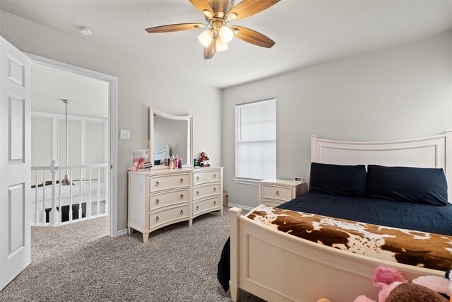 13340 Willow Springs Rd, Haslet, TX 76052 - carpeted bedroom featuring baseboards and a ceiling fan