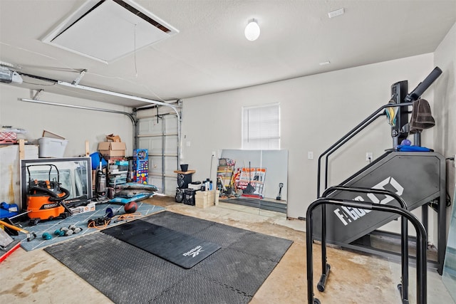 13340 Willow Springs Rd, Haslet, TX 76052 - workout area with attic access