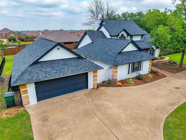 13340 Willow Springs Rd, Haslet, TX 76052 - view of front of property with a shingled roof, concrete driveway, brick siding, and a garage