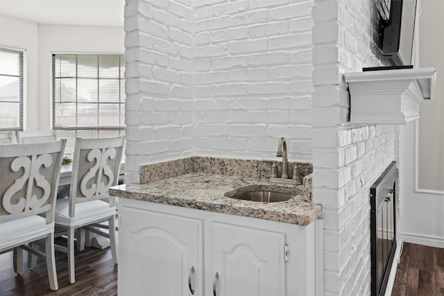 13340 Willow Springs Rd, Haslet, TX 76052 - bathroom featuring a sink and wood finished floors