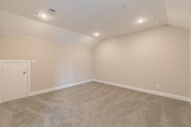 2033 Barbette St, Fort Worth, TX 76008 - additional living space with vaulted ceiling, carpet, baseboards, and recessed lighting