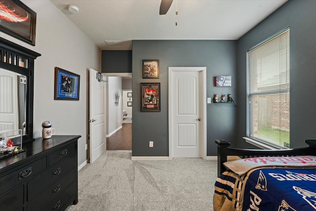 11521 Misty Mesa Dr, Fort Worth, TX 76052 - bedroom featuring carpet flooring, baseboards, and a ceiling fan