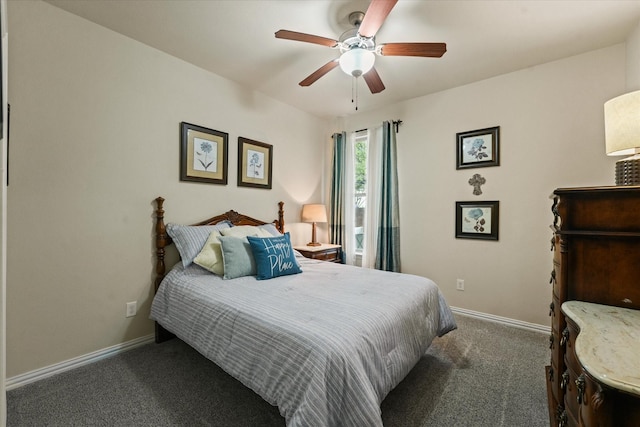 11521 Misty Mesa Dr, Fort Worth, TX 76052 - carpeted bedroom featuring baseboards and a ceiling fan