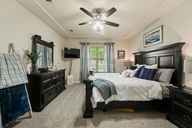 11521 Misty Mesa Dr, Fort Worth, TX 76052 - bedroom featuring light colored carpet and a ceiling fan