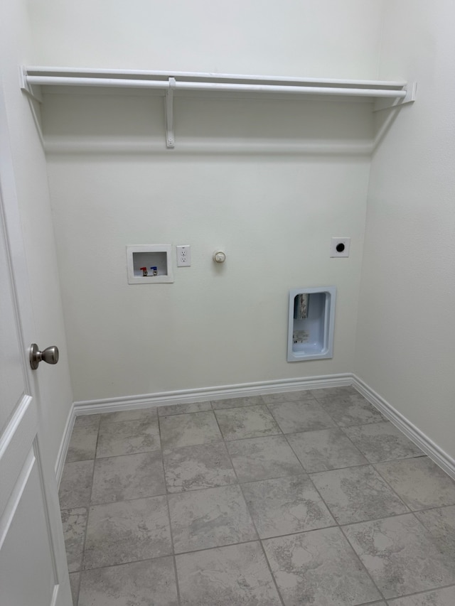 3681 Keechi Creek Dr, Celina, TX 75078 - laundry area featuring gas dryer hookup, washer hookup, baseboards, and hookup for an electric dryer