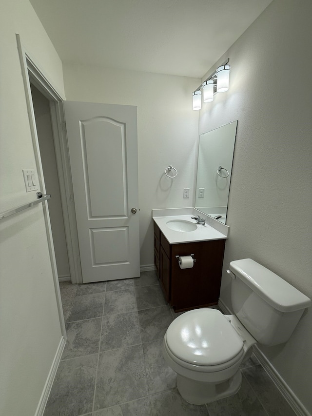3681 Keechi Creek Dr, Celina, TX 75078 - half bathroom with vanity, toilet, and baseboards