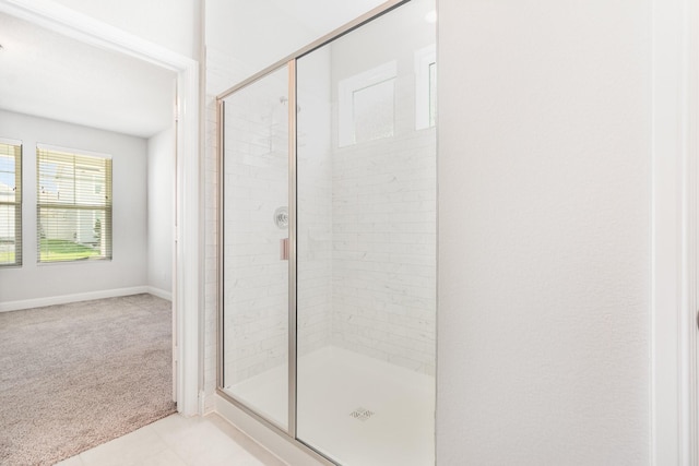 8409 Alba Ln, Rowlett, TX 75089 - full bath with a shower stall and baseboards