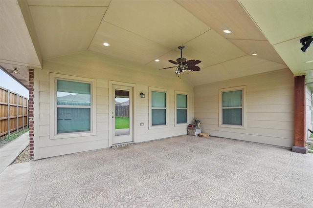 14235 Greenhaw Ln, Dallas, TX 75253 - view of patio / terrace with ceiling fan