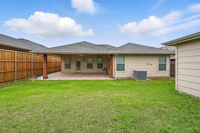 14235 Greenhaw Ln, Dallas, TX 75253 - back of property featuring a patio, cooling unit, and roof with shingles