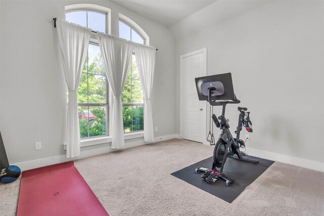 1728 Cannon St, Van Alstyne, TX 75495 - carpeted bedroom featuring lofted ceiling, ensuite bath, and baseboards