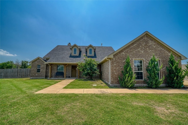 144 Brady Coleman Ln, Springtown, TX 76082 - view of front of house featuring brick siding, a chimney, and a shingled roof