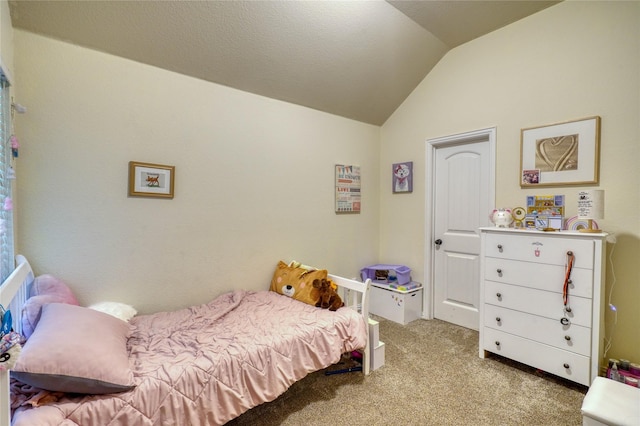 144 Brady Coleman Ln, Springtown, TX 76082 - bedroom with lofted ceiling and carpet flooring