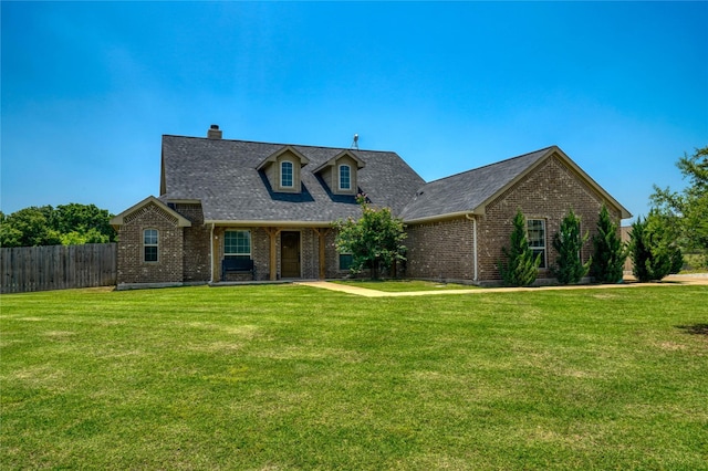 144 Brady Coleman Ln, Springtown, TX 76082 - view of front of property featuring brick siding, a chimney, and roof with shingles