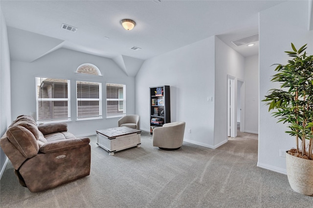 566 Long Meadow Dr, Haslet, TX 76052 - carpeted living area with baseboards and lofted ceiling