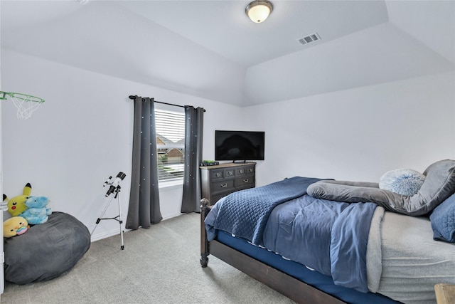 566 Long Meadow Dr, Haslet, TX 76052 - carpeted bedroom featuring lofted ceiling and baseboards