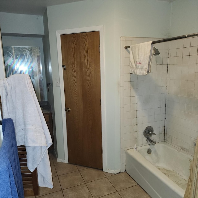 4515 Indian Oaks Trl, Arlington, TX 76017 - full bathroom with tile patterned floors and bathtub / shower combination