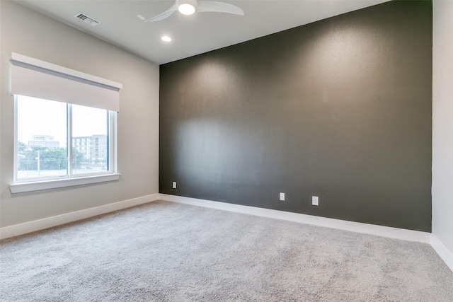 3816 Roseland Ave Unit C200, Dallas, TX 75204 - unfurnished room featuring carpet, ceiling fan, and recessed lighting